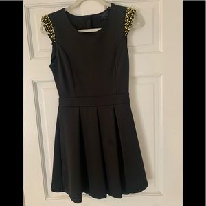 Guess black a-line dress with open back